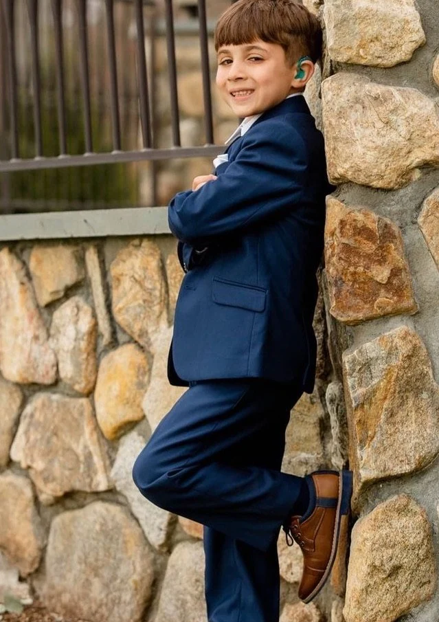 Fouger Three Piece Slim Navy Suit - Image 3