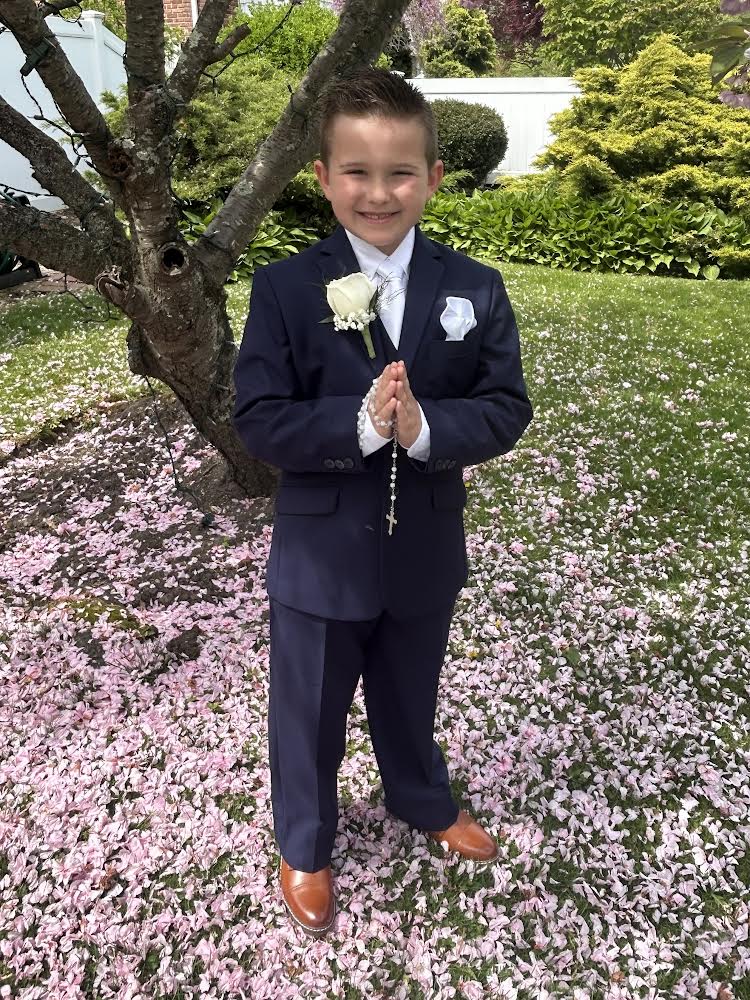 Fouger Three Piece Slim Navy Suit - Image 4