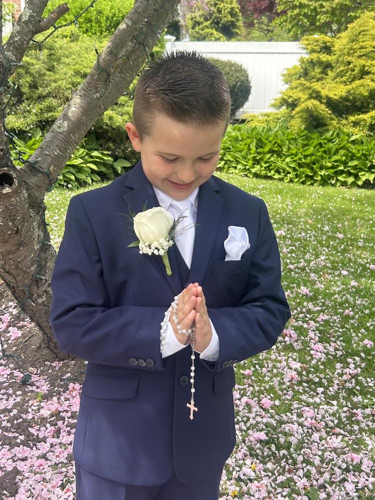 Fouger Three Piece Slim Navy Suit - Image 5