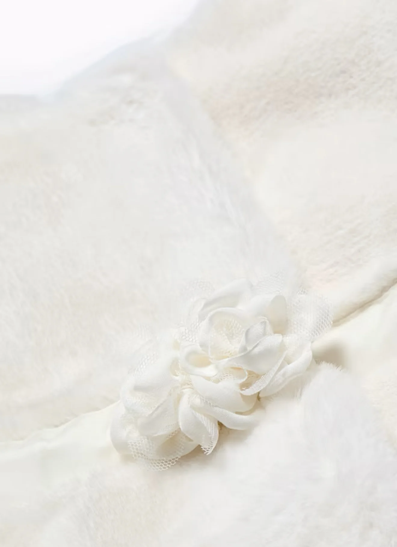 Abel & Lula Girls’ Off White Fur Bolero 5818 - Image 3