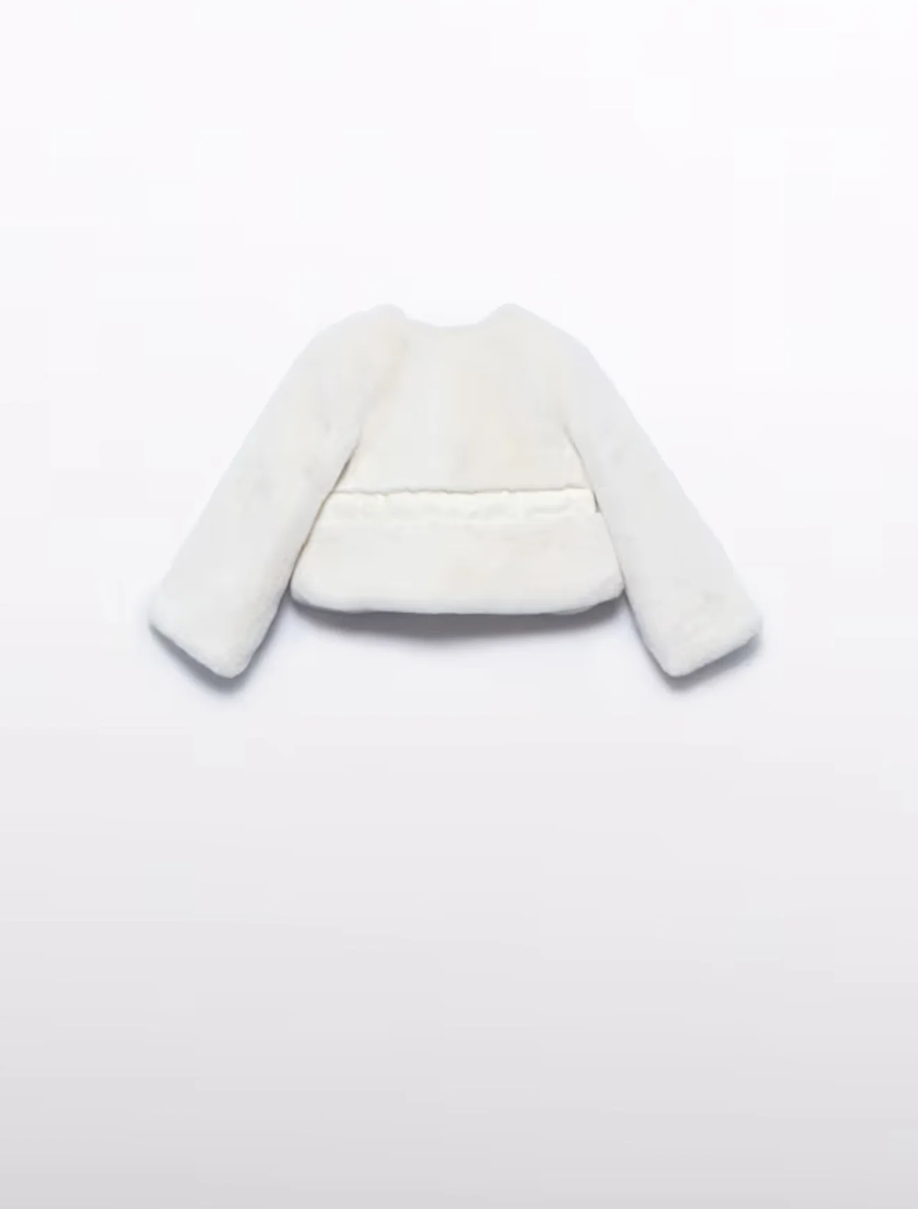 Abel & Lula Girls’ Off White Fur Bolero 5818 - Image 4