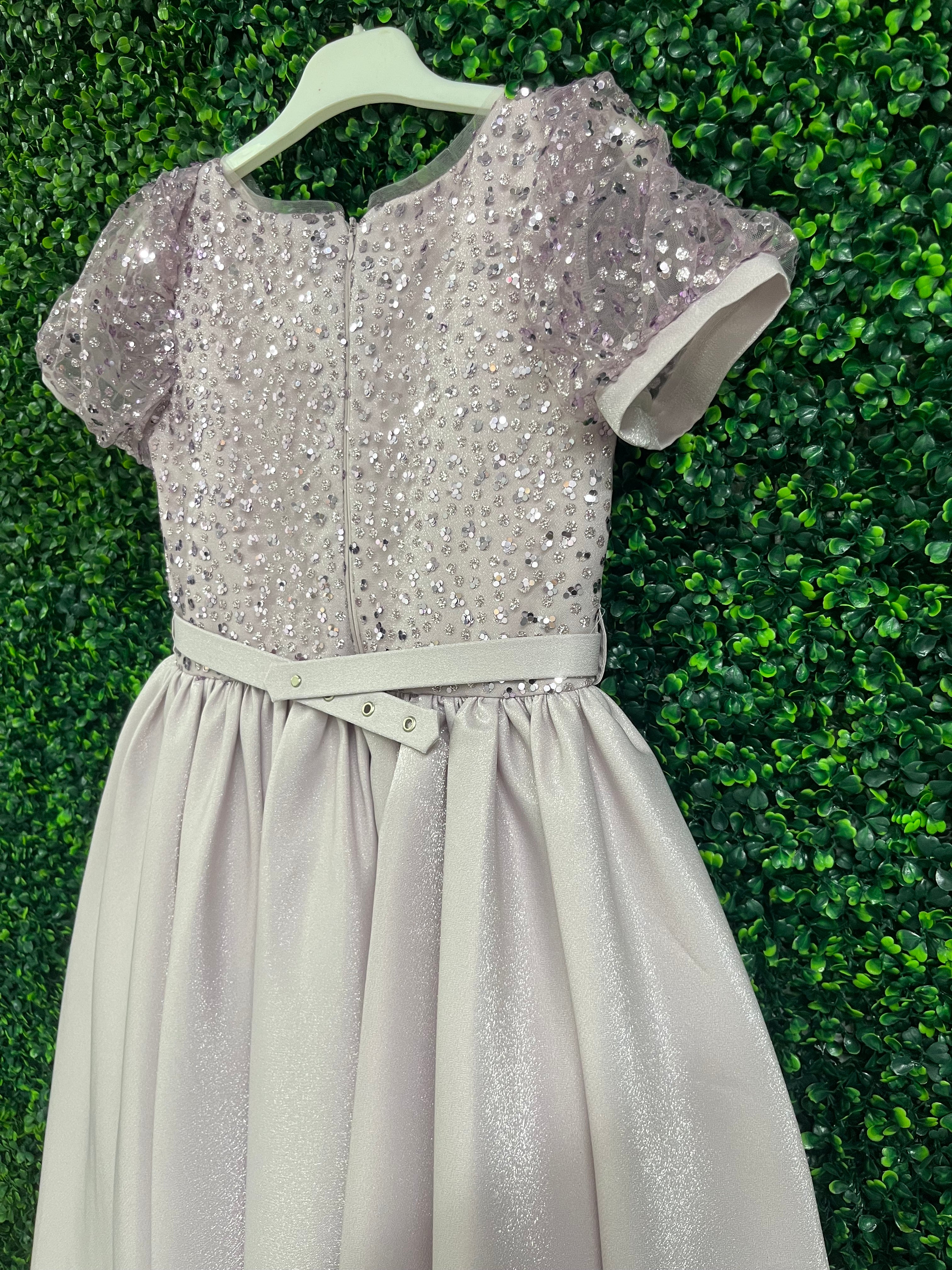 Beggi Girls’ Purple Sequins High-Low Special Occasions Dress 4812 Sample Sale - Image 4