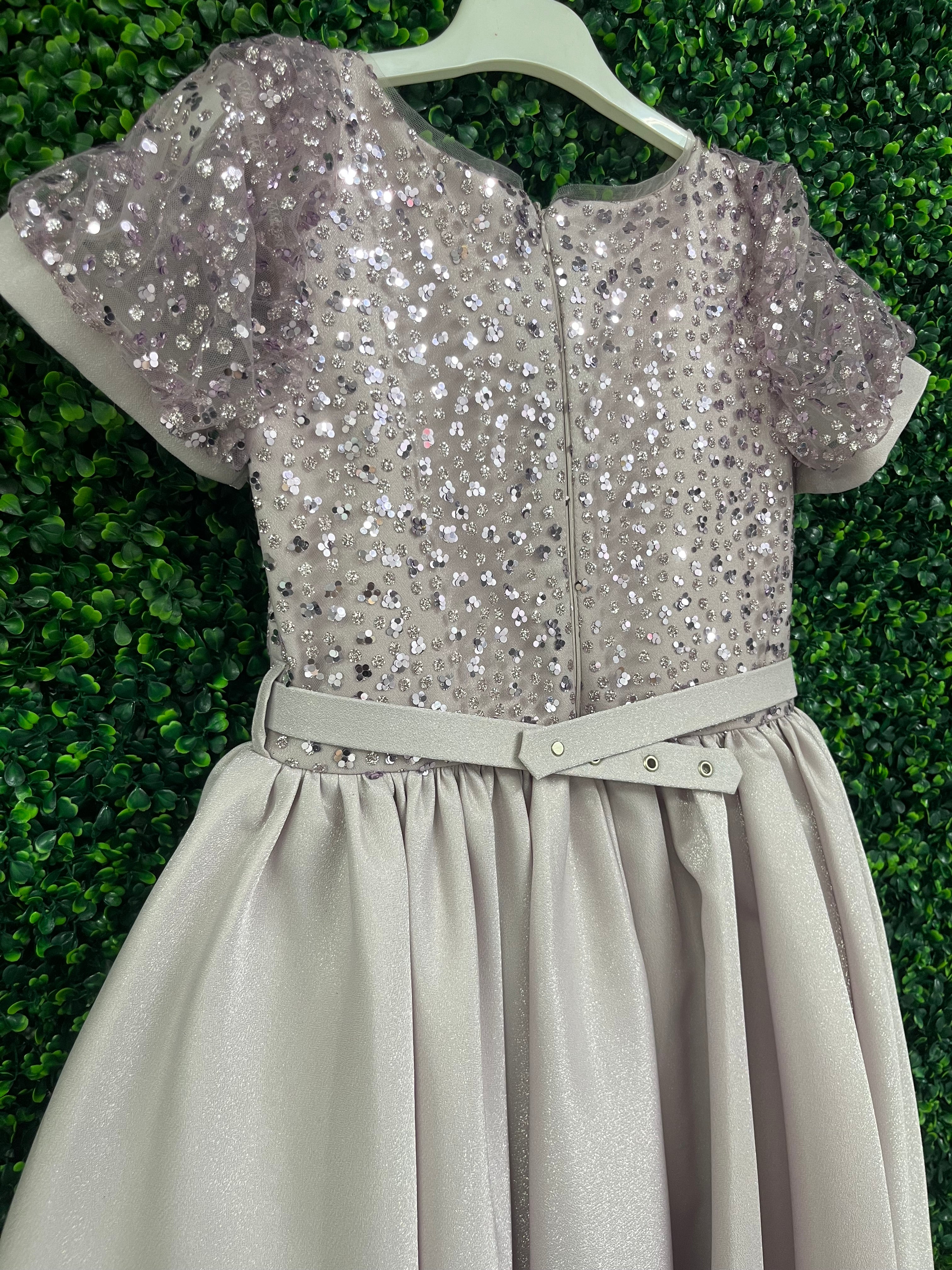 Beggi Girls’ Purple Sequins High-Low Special Occasions Dress 4812 Sample Sale - Image 5