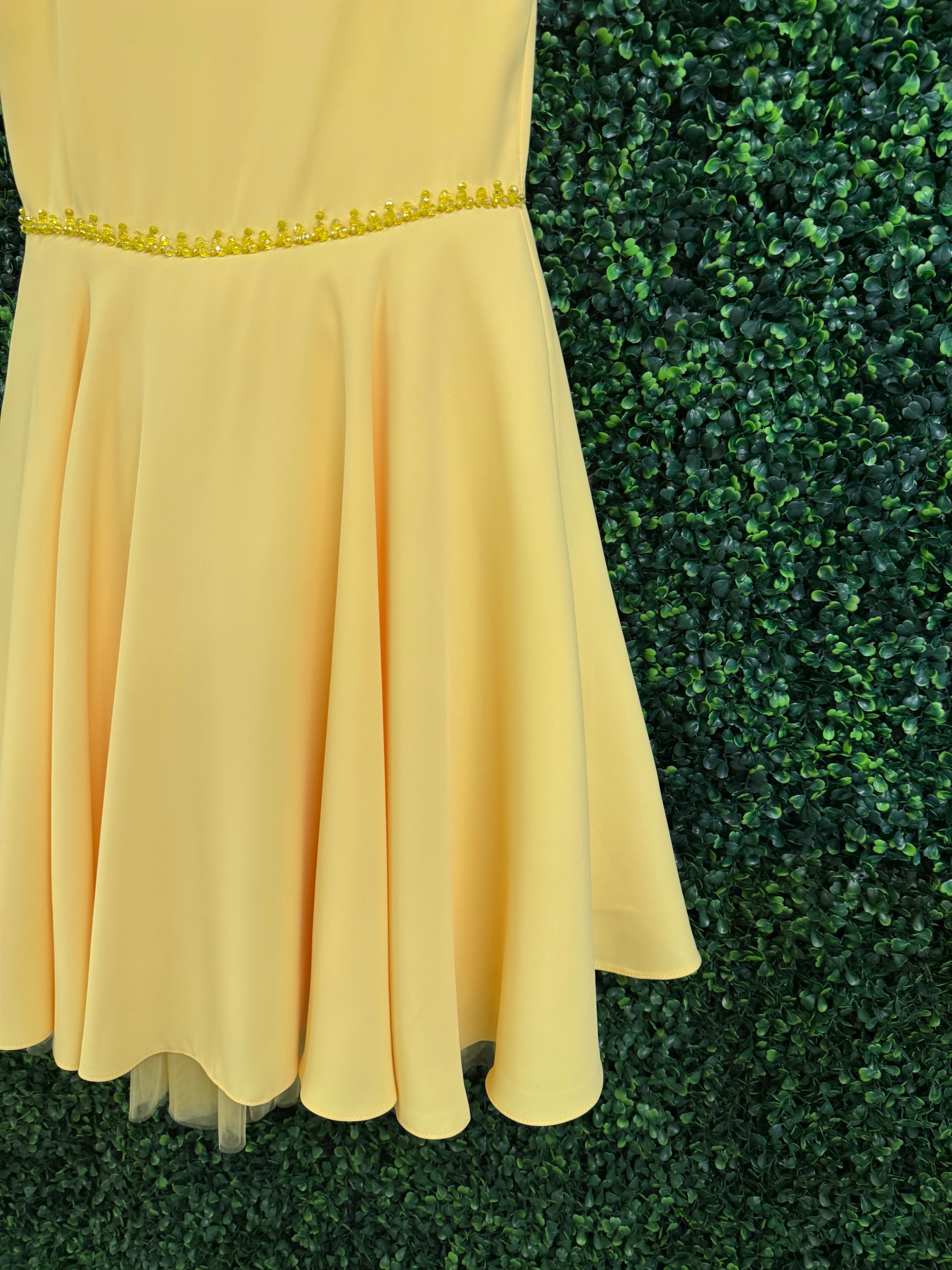 Beggi Girls' Yellow Chiffon Special Occasion Dress 5818 - Image 3