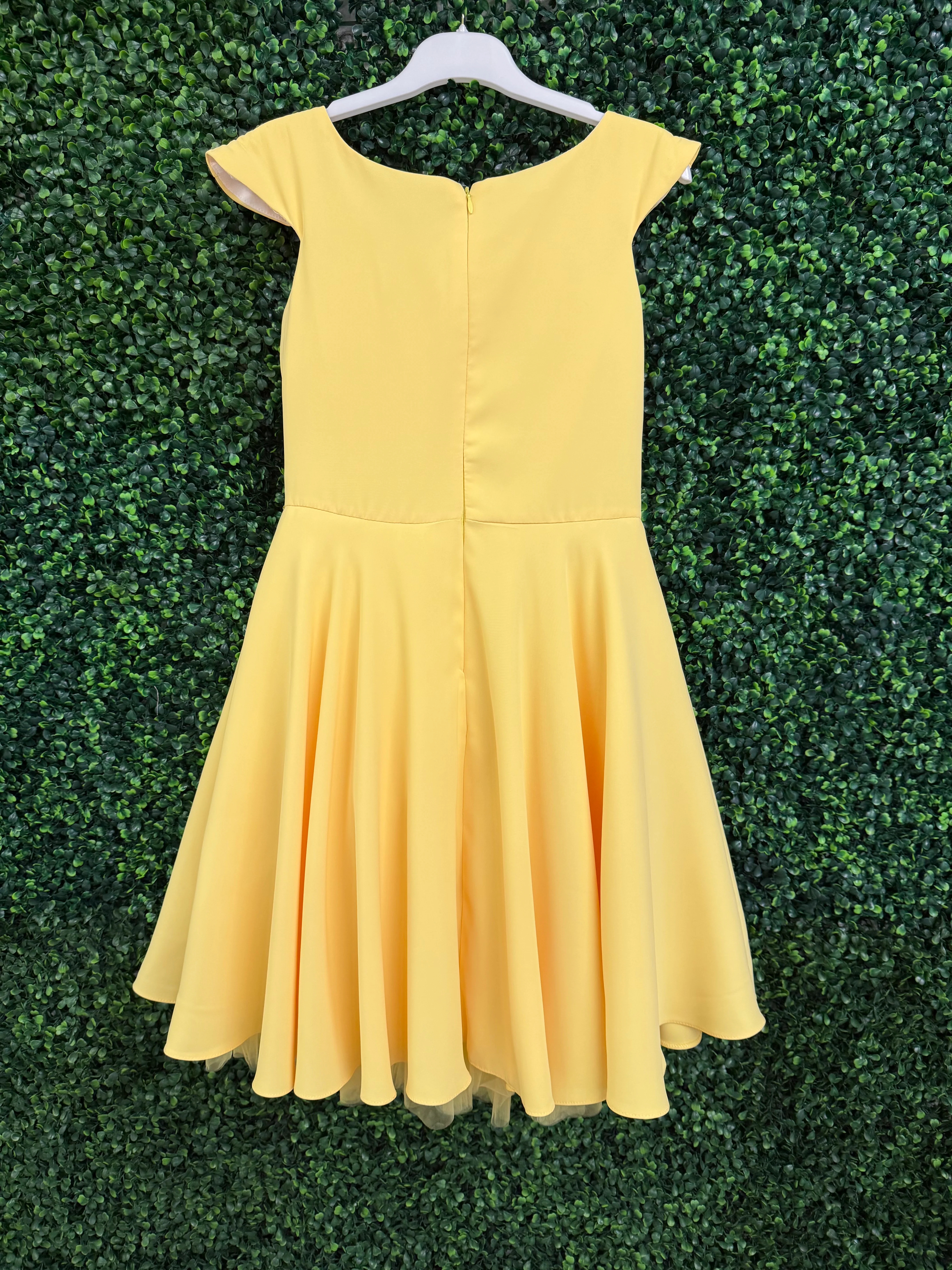 Beggi Girls' Yellow Chiffon Special Occasion Dress 5818 - Image 4