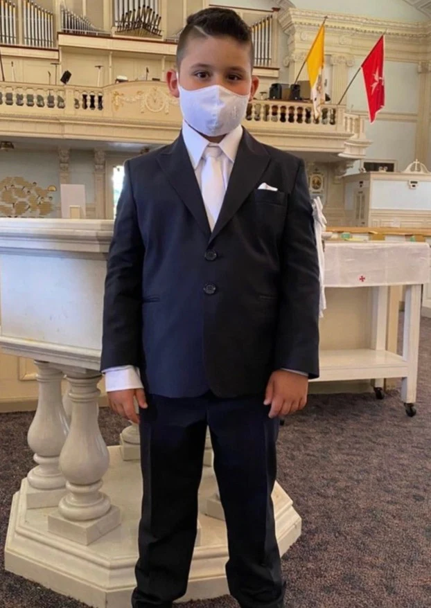 Michelina Bimbi Boys’ 100% Silk White Pocket Square - Image 4