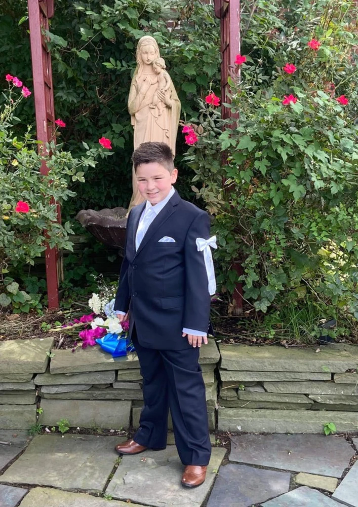 Michelina Bimbi Boys’ 100% Silk White Pocket Square - Image 5