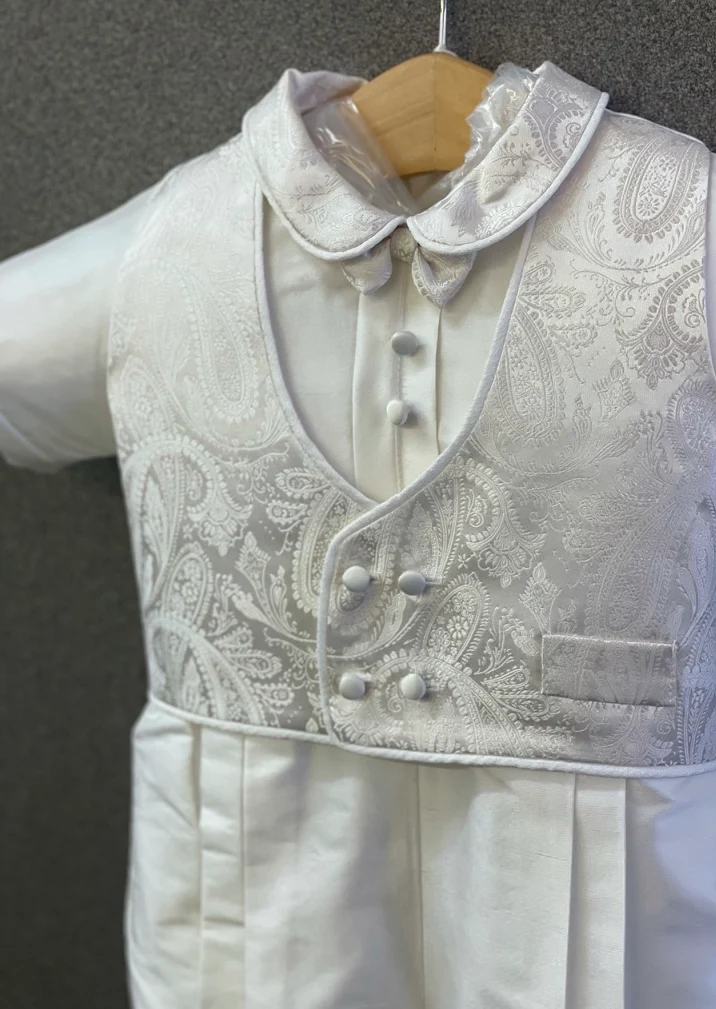 Piccolo Bacio Gerardo Boys' Baptism with Piping - Image 4