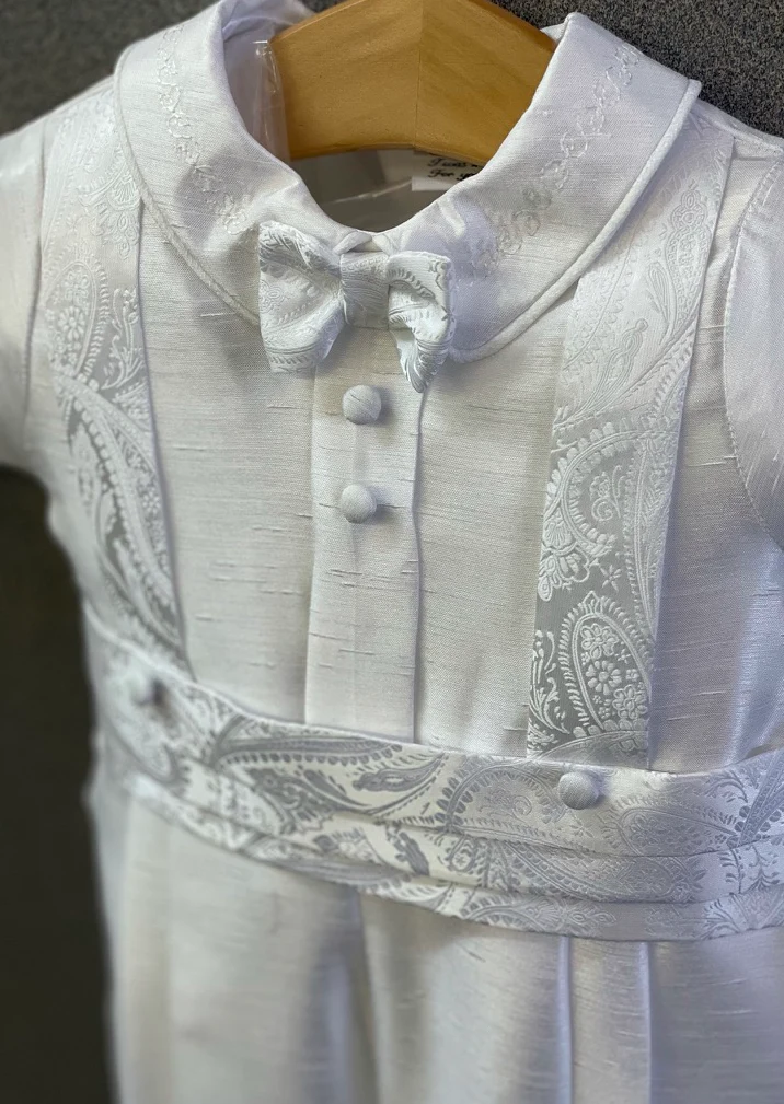 Piccolo Bacio Renzo Boys' Baptism Outfit with Suspenders - Image 3