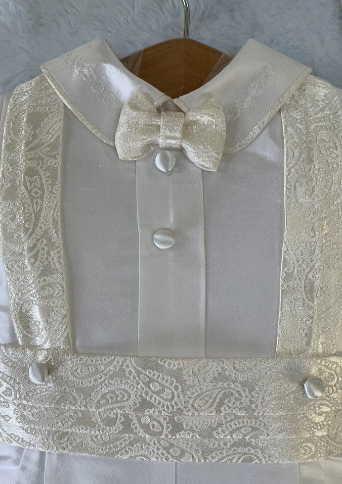 Piccolo Bacio Renzo Boys' Baptism Outfit with Suspenders - Image 8