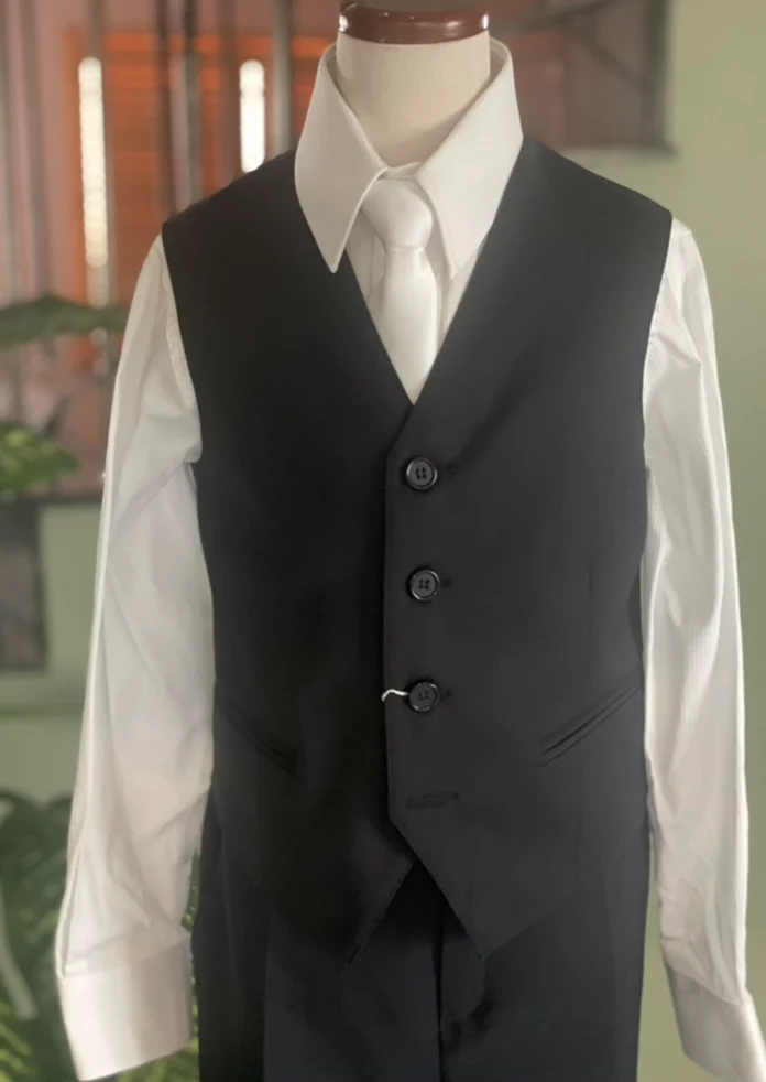 Michelina Bimbi Boys Gaberdine Italian 3pc Suit Classic Navy - Image 10