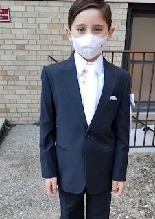 Michelina Bimbi Boys Gaberdine Italian 3pc Suit Classic Navy - Image 4