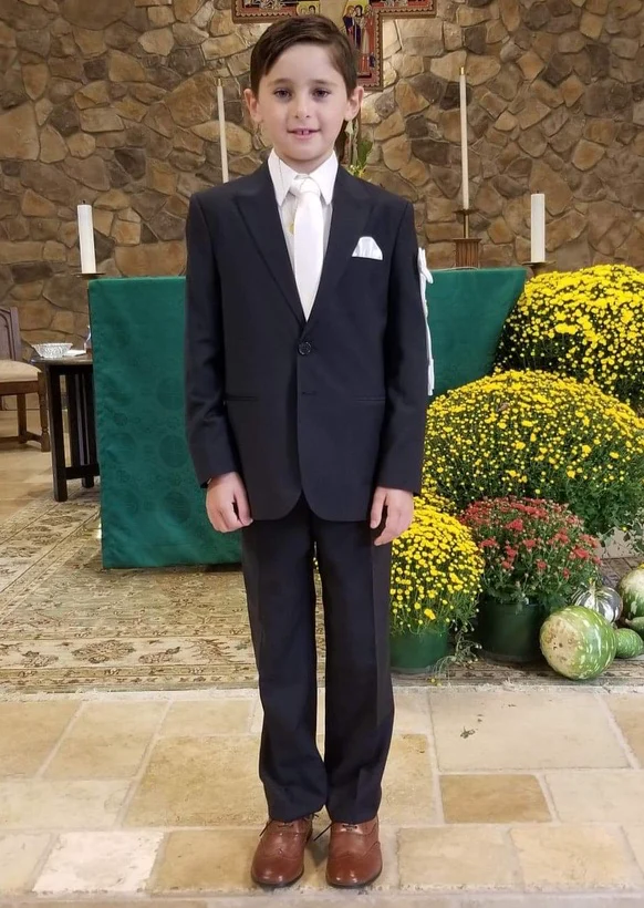 Michelina Bimbi Boys Gaberdine Italian 3pc Suit Classic Navy - Image 5