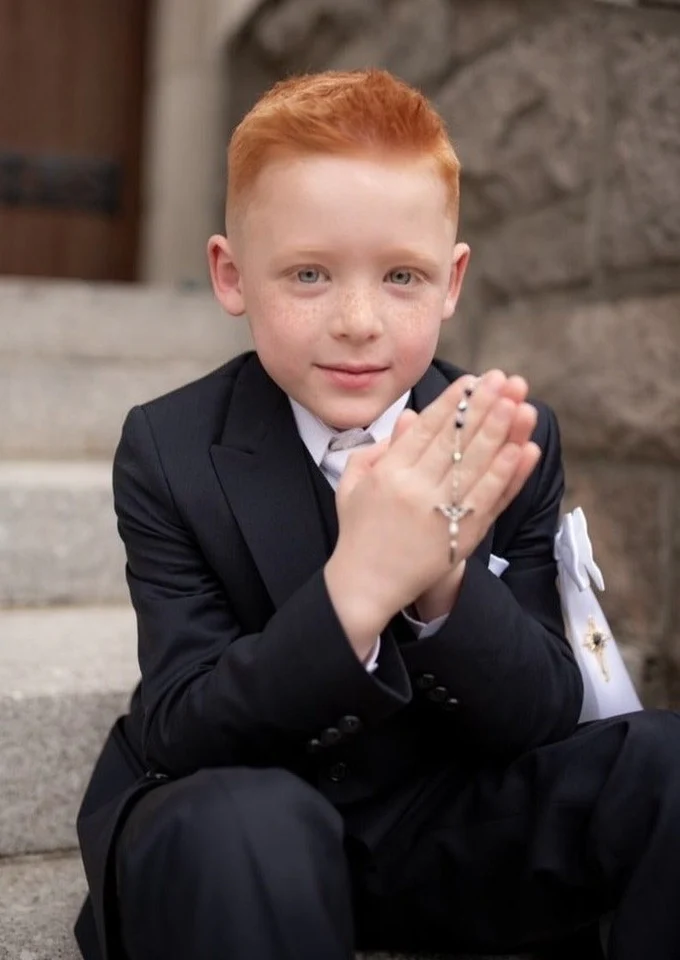 Michelina Bimbi Boys Gaberdine Italian 3pc Suit Classic Navy - Image 6