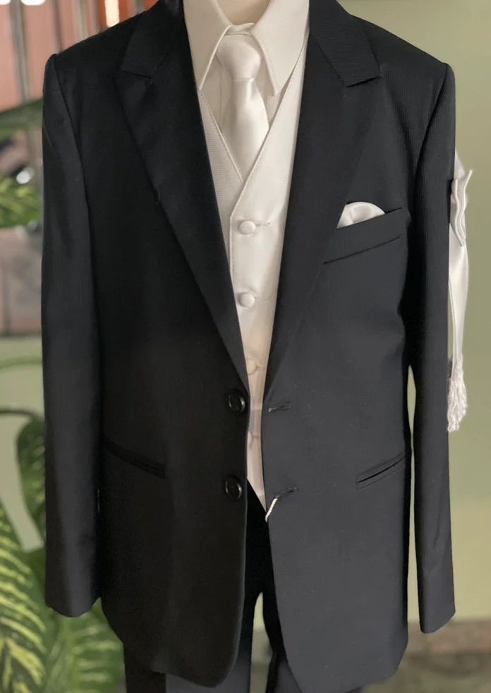 Michelina Bimbi Boys Gaberdine Italian 3pc Suit Classic Navy - Image 8