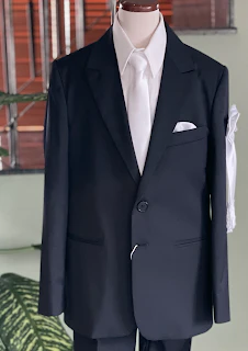 Michelina Bimbi Boys Gaberdine Italian 3pc Suit Classic Navy - Image 9