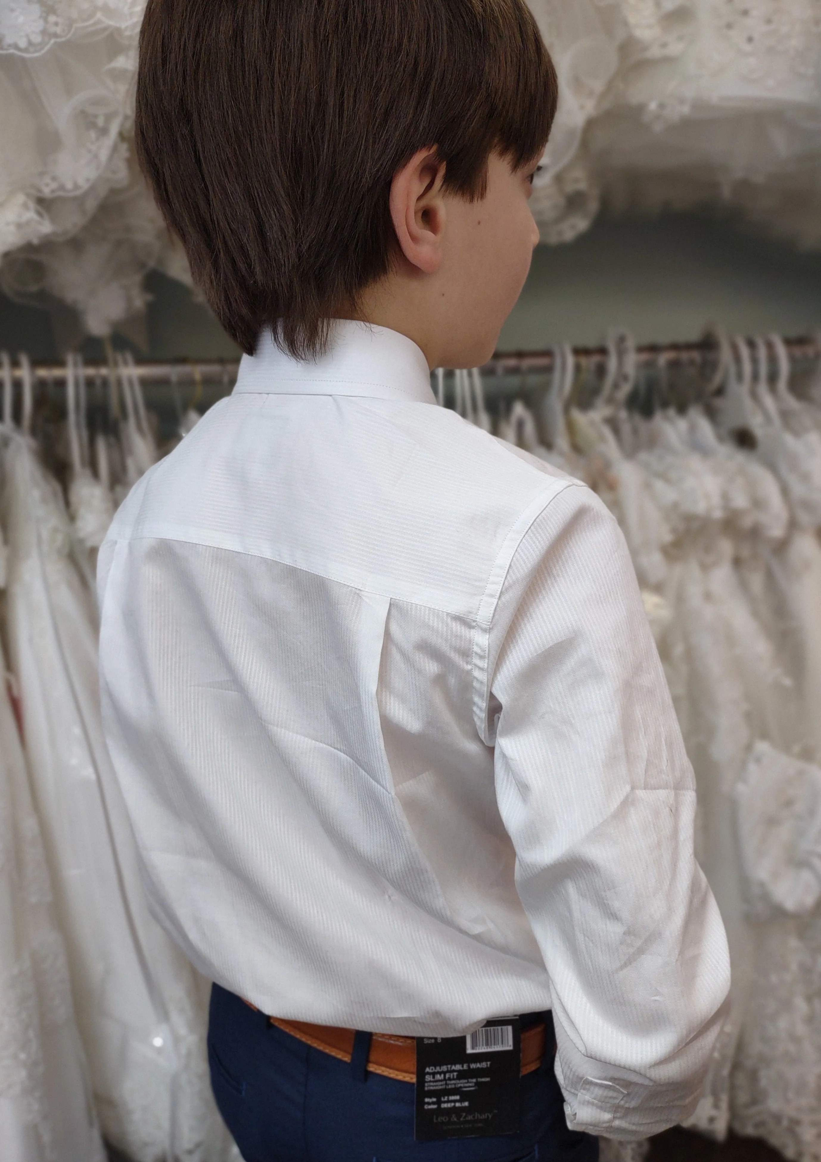 Italian Boys Mille Righe Dress Shirt - Image 4