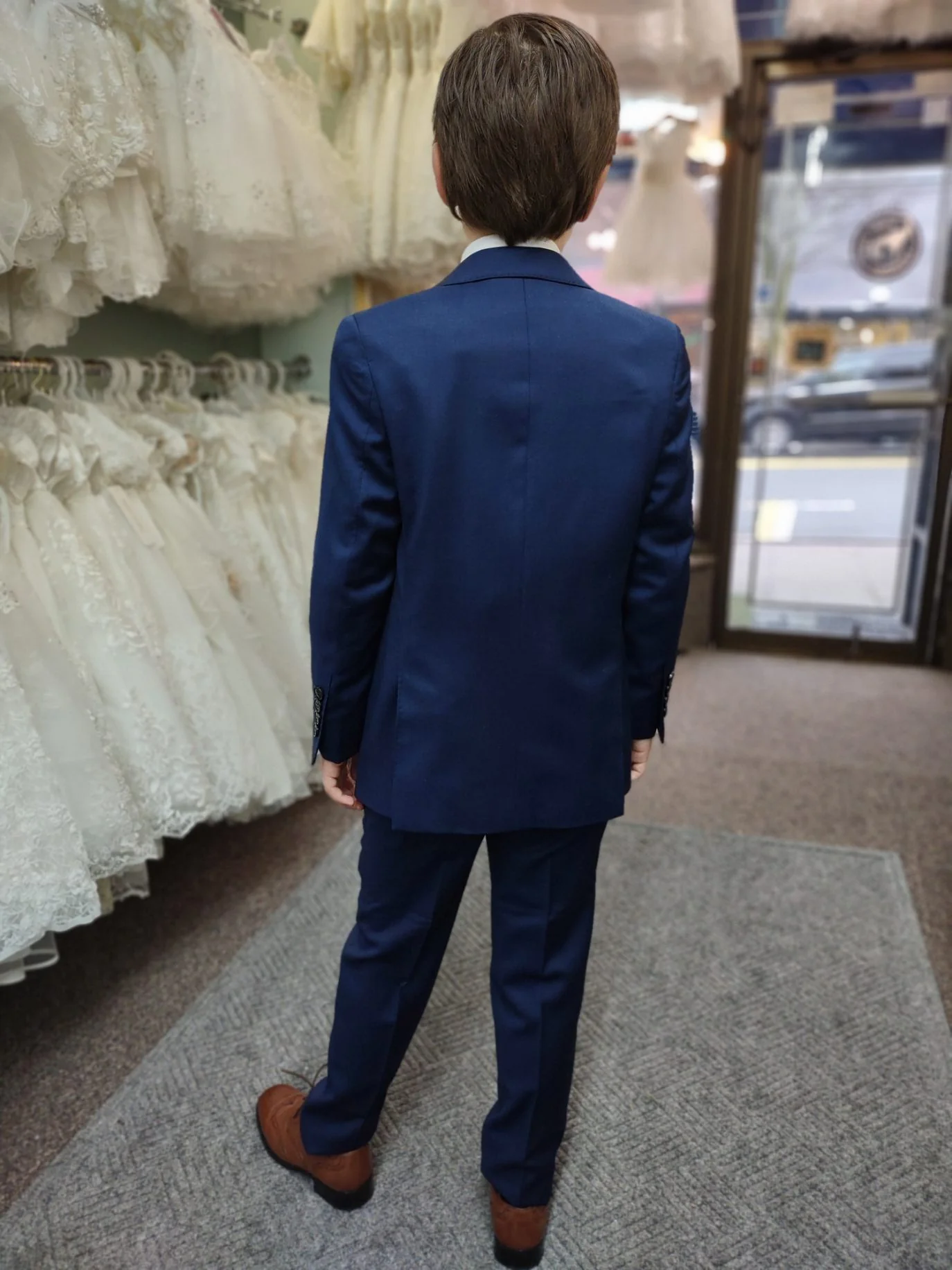 Classic Boys Sapphire Navy Slim Fit Suit - Image 4