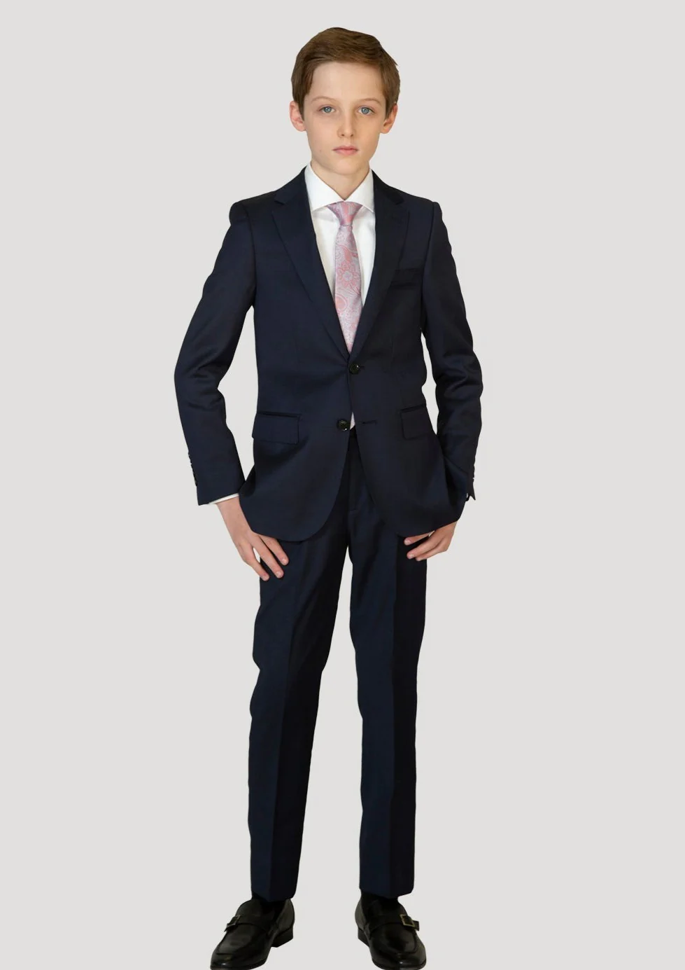 Classic Boys Sapphire Navy Slim Fit Suit - Image 6