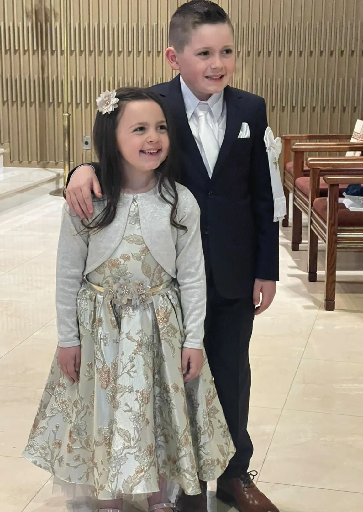 Boys Wool Gaberdine Classic 2 Button Navy Suit - Image 7