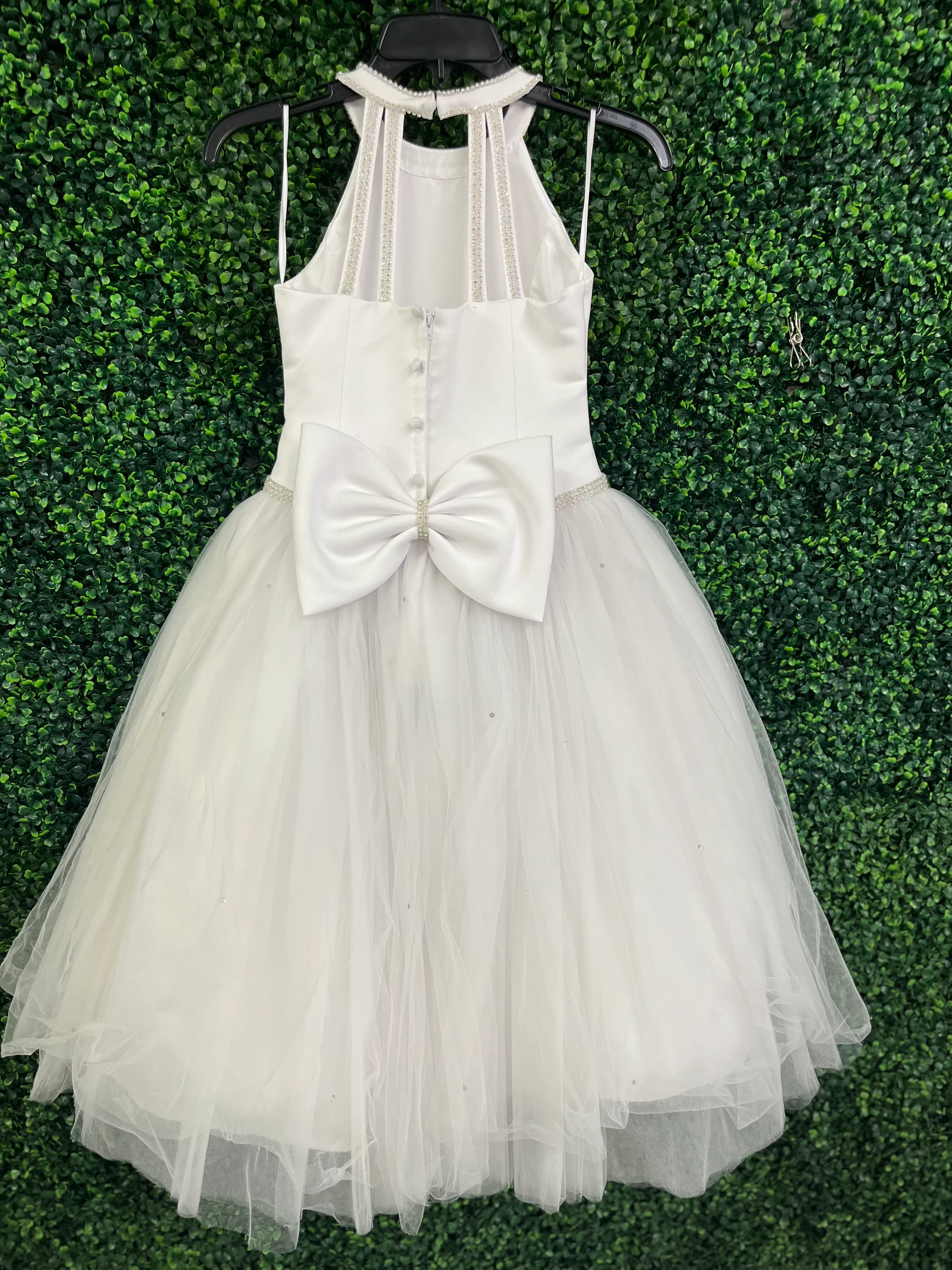 Christie Helen Girls’ Halter Rhinestone Tulle Gown- Sample Sale - Image 4