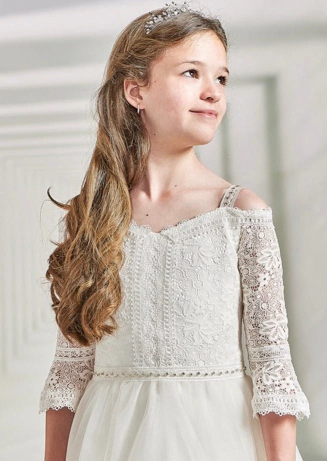 Macis Design Full Length Long Sleeve Communion Dress 1965 - Image 3