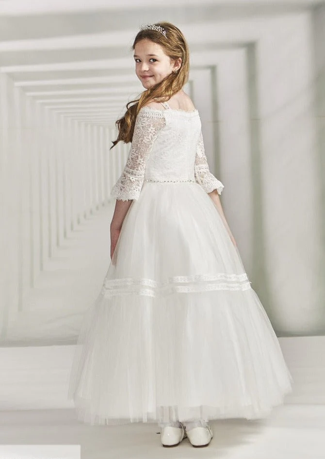 Macis Design Full Length Long Sleeve Communion Dress 1965 - Image 4