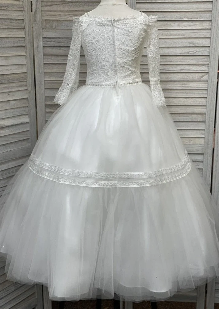 Macis Design Full Length Long Sleeve Communion Dress 1965 - Image 9