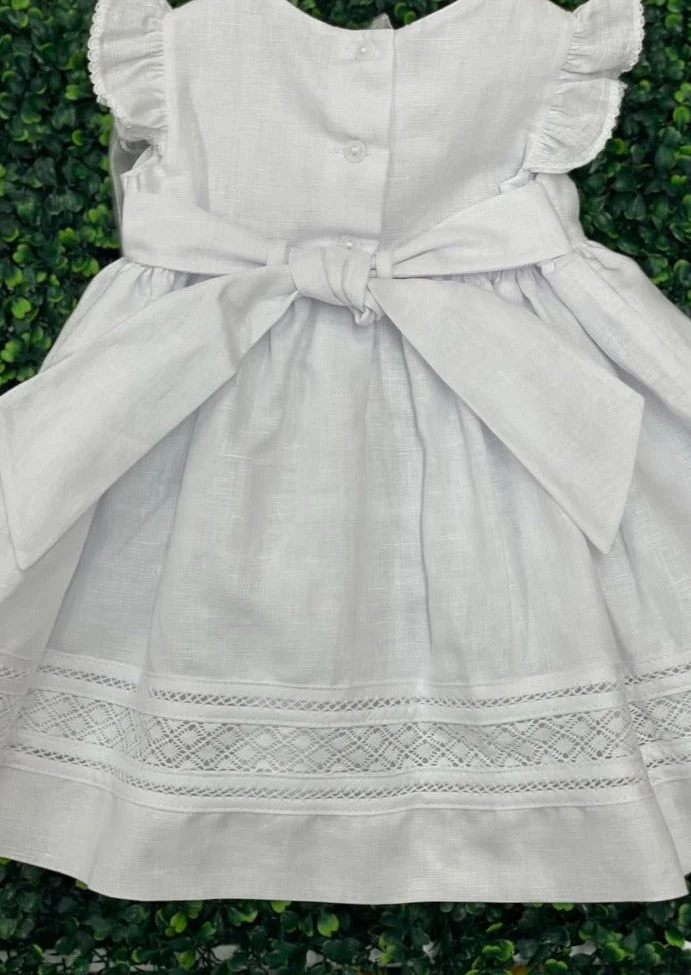 Karela Linen Ceremonial Dress With Embroidery 541 - Image 4