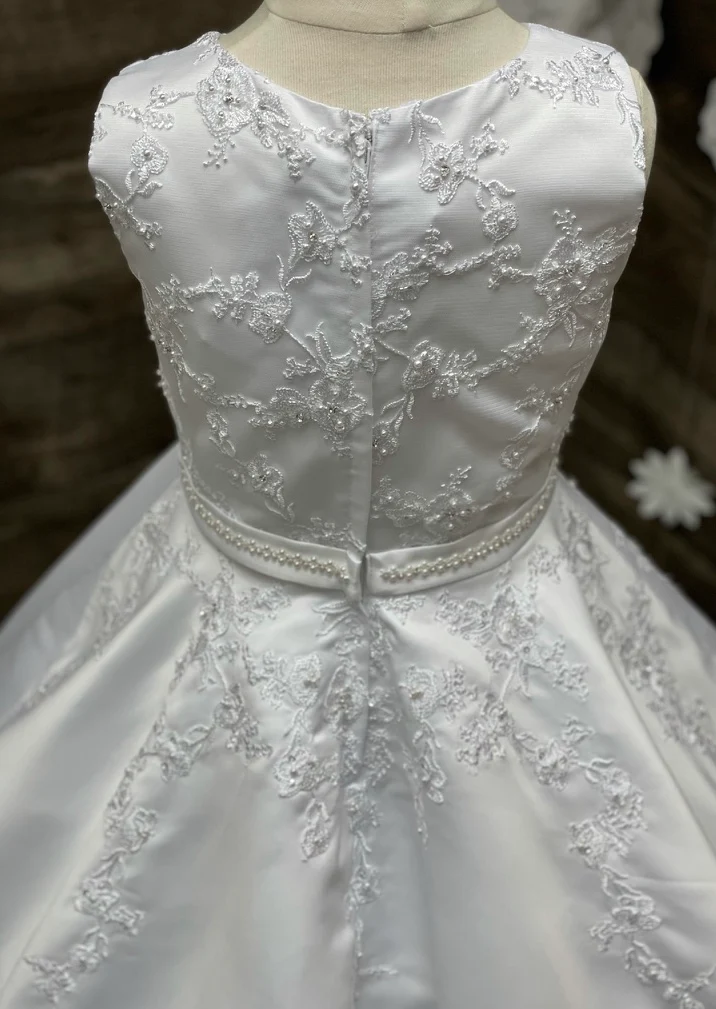Sweetie Pie Delicate A-line Embroidered Communion Dress Athena - Image 4
