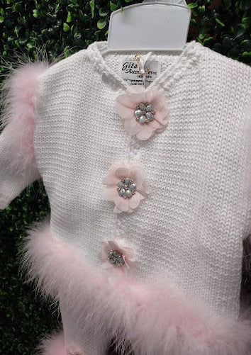 Knit and Marabou Feather Sweater Set - Image 3