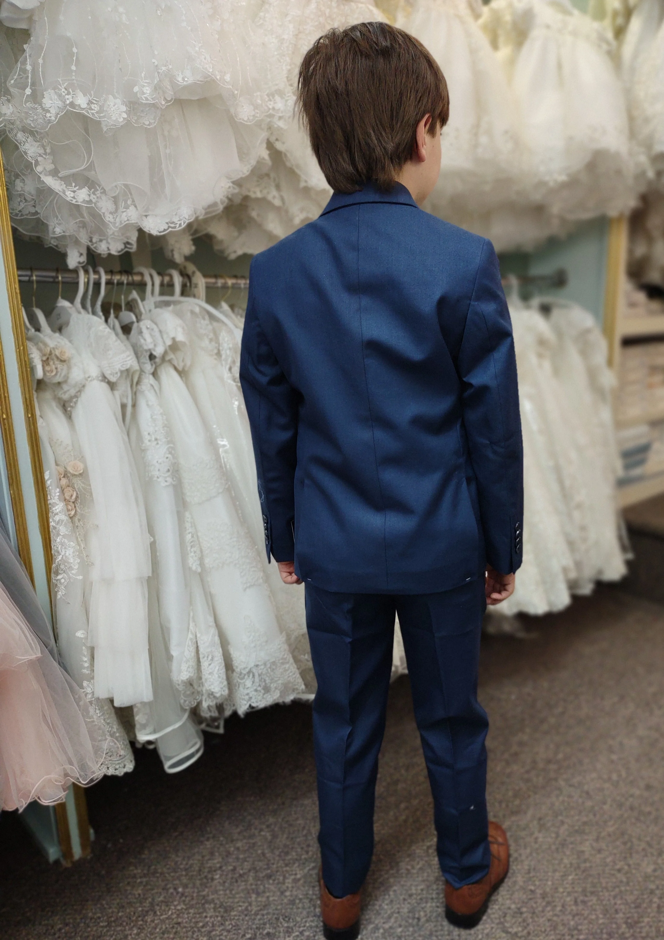 Leo & Zachary Boys Navy 3 Piece Suit - Image 3