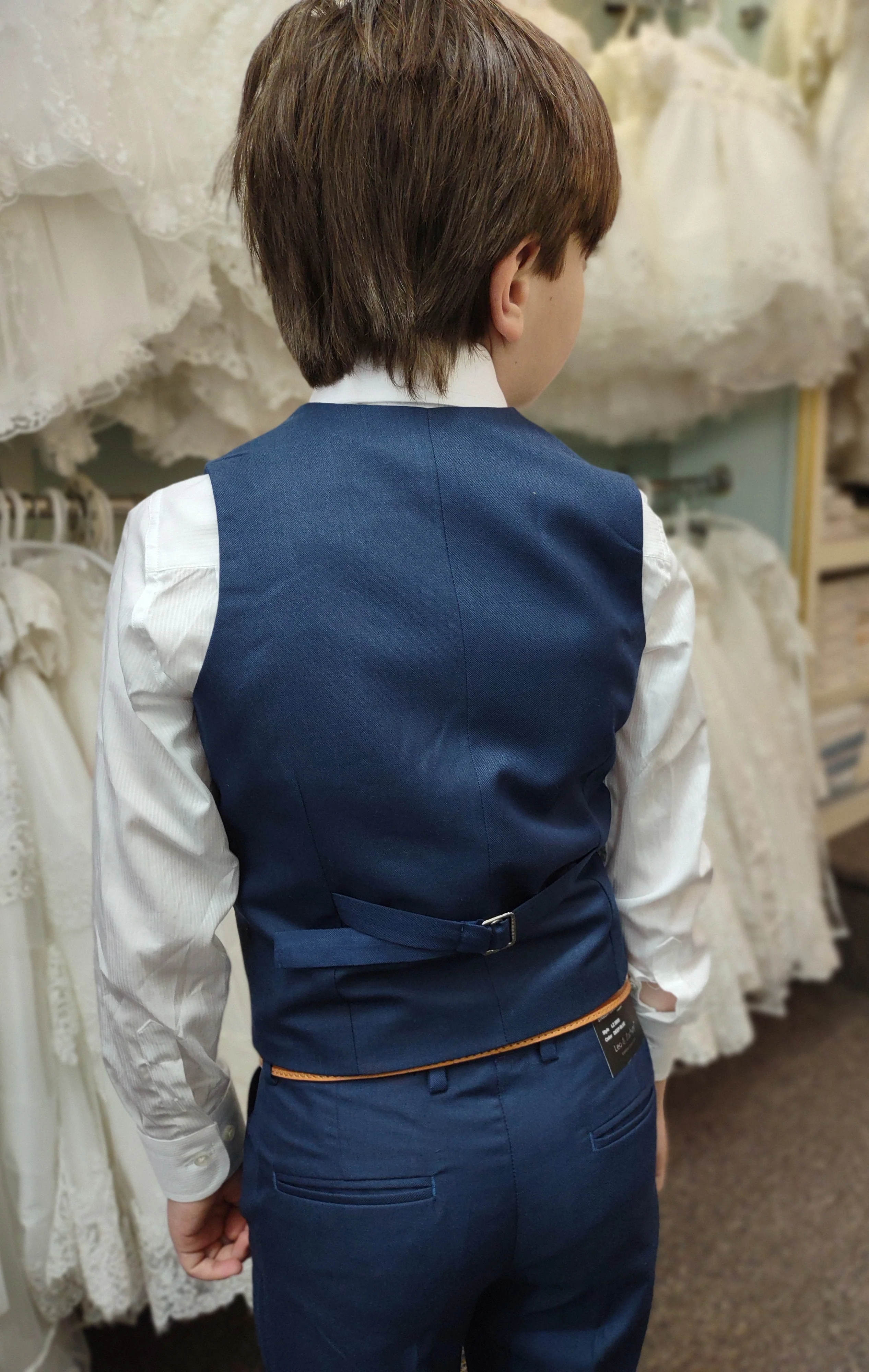 Leo & Zachary Boys Navy 3 Piece Suit - Image 7