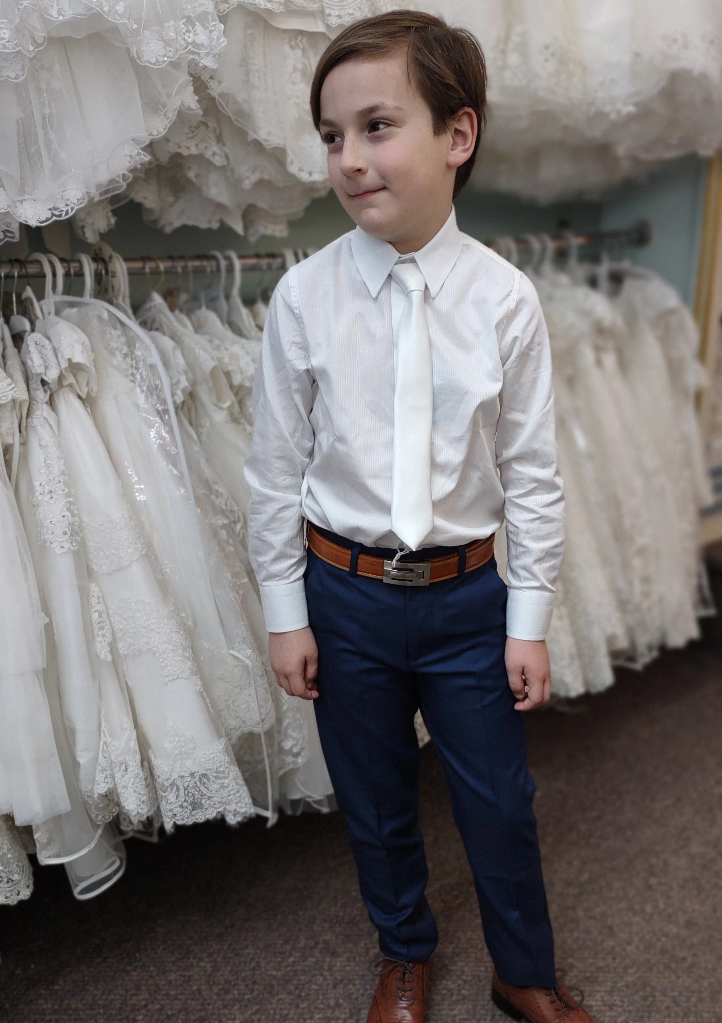 Leo & Zachary Boys Navy 3 Piece Suit - Image 8