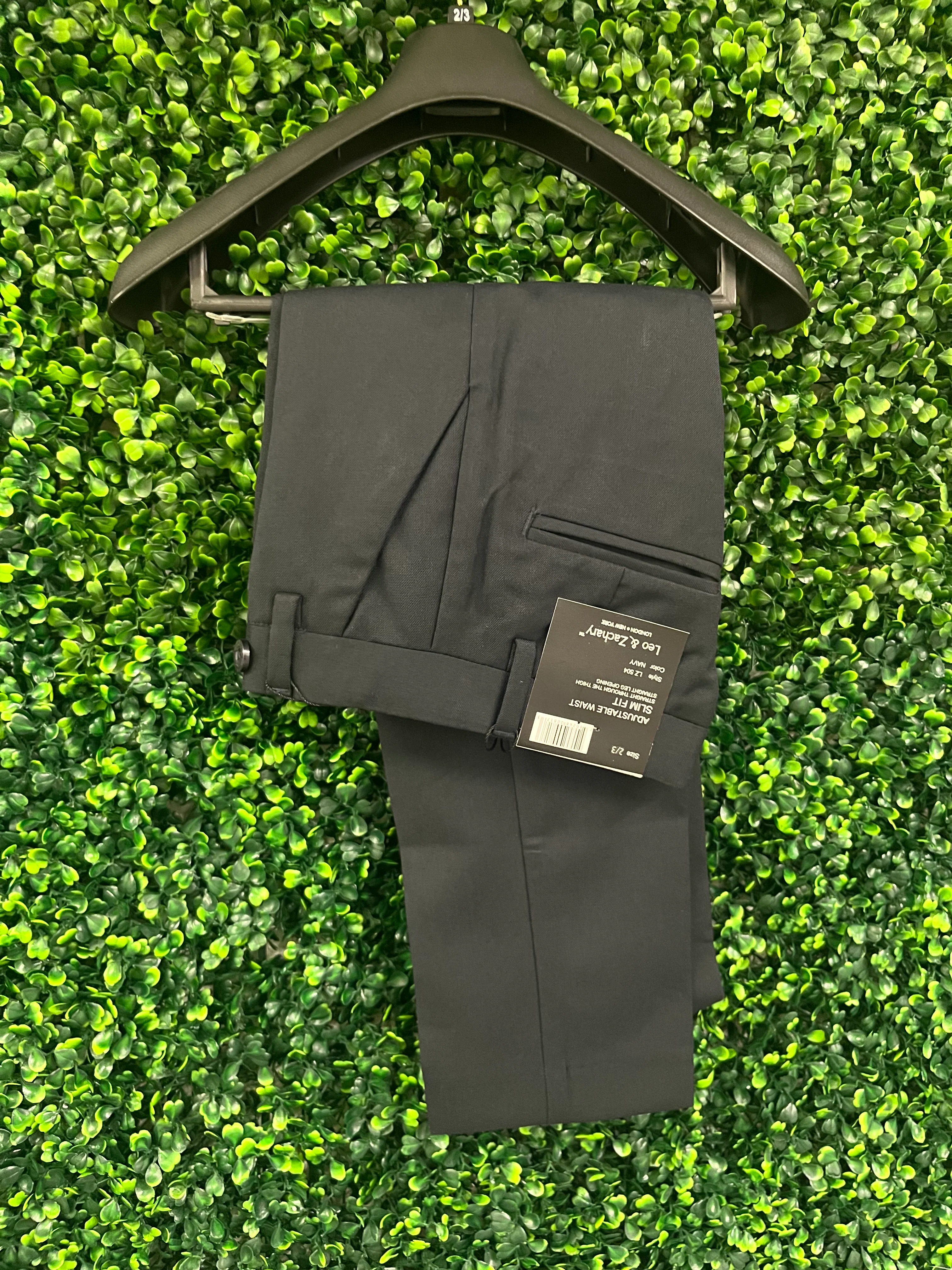 Leo & Zachary Boys Blue and Grey Plaid 3 Piece Suit 5451 - Image 9