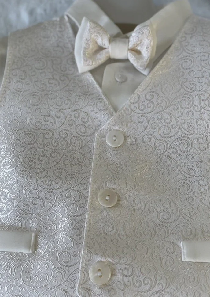 Michelina Bimbi Boys Brocade Vest Christening Outfit - Image 4