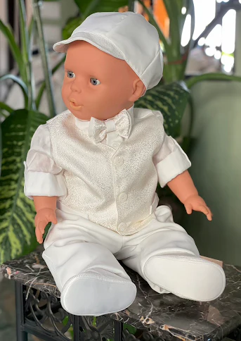 Michelina Bimbi Boys Brocade Vest Christening Outfit - Image 5
