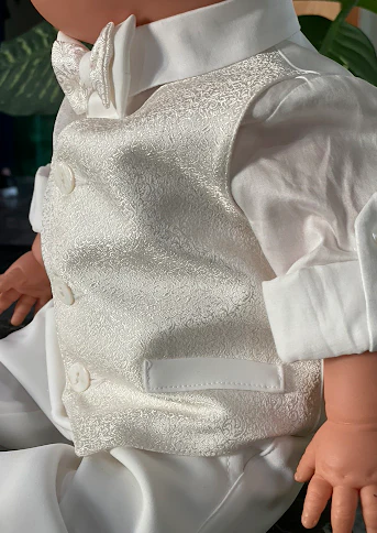Michelina Bimbi Boys Brocade Vest Christening Outfit - Image 7