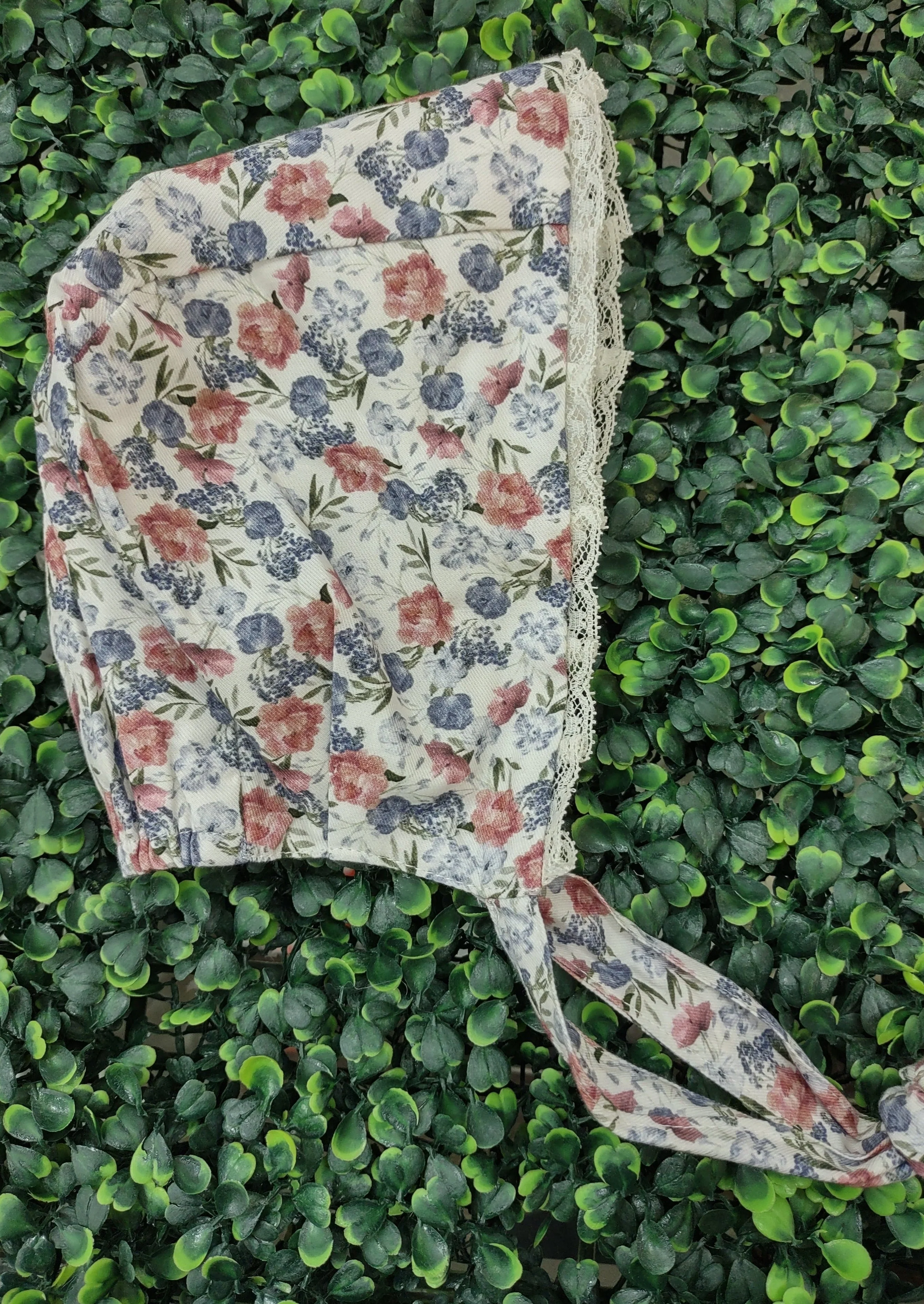 Martin Aranda Blue Knit and Floral Dress & Bonnet Set 047 30065 - Image 4