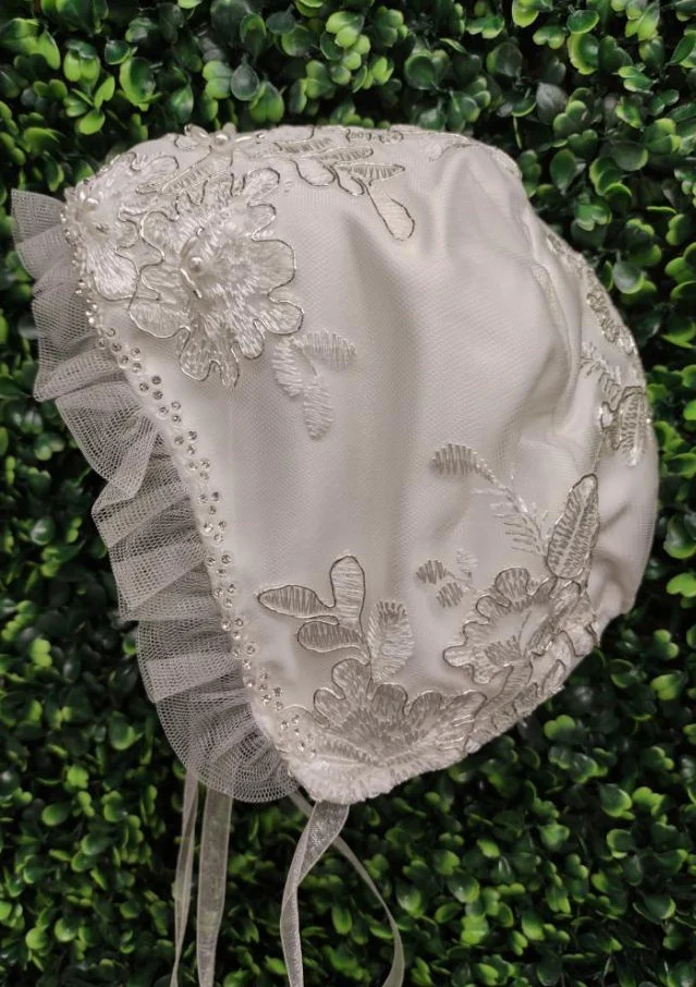 Princess Daliana Metallic Corded Lace Christening Gown - 18137 - Image 4