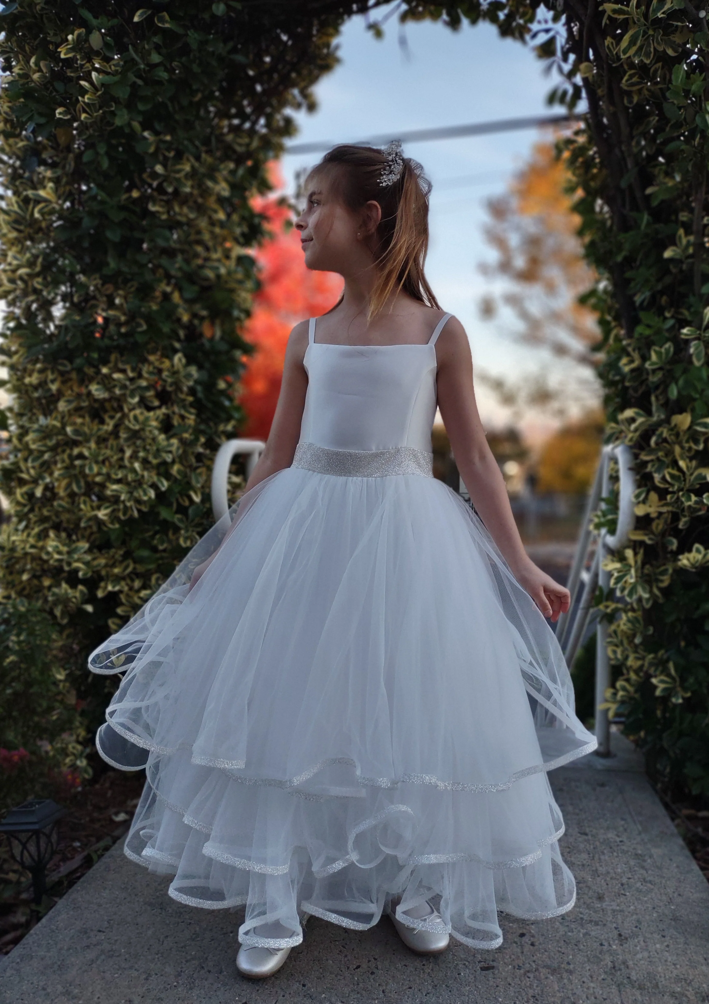 Michelina Bimbi Satin and Tulle Communion Dress with Coverlet J3009 - Image 13