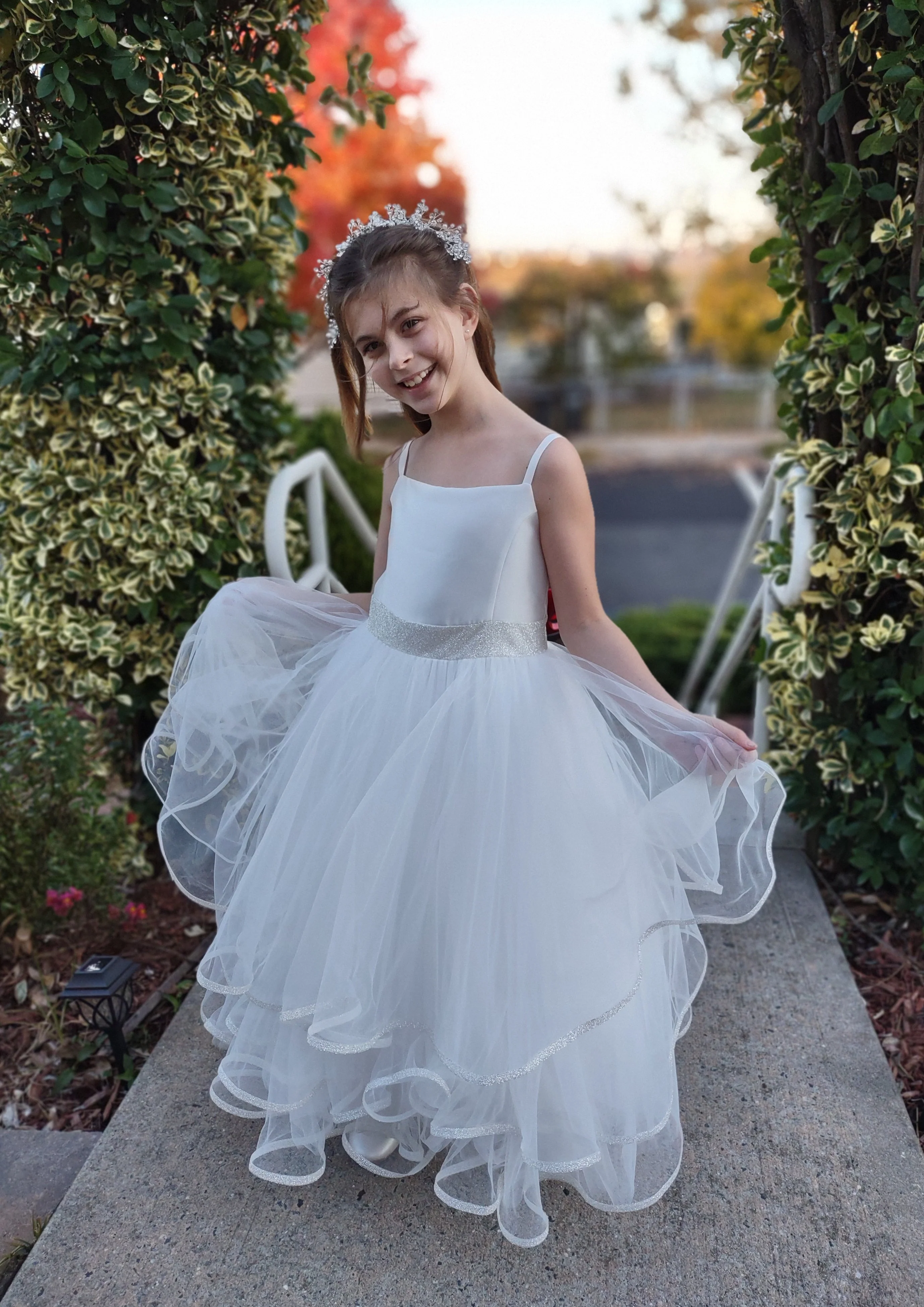 Michelina Bimbi Satin and Tulle Communion Dress with Coverlet J3009 - Image 15