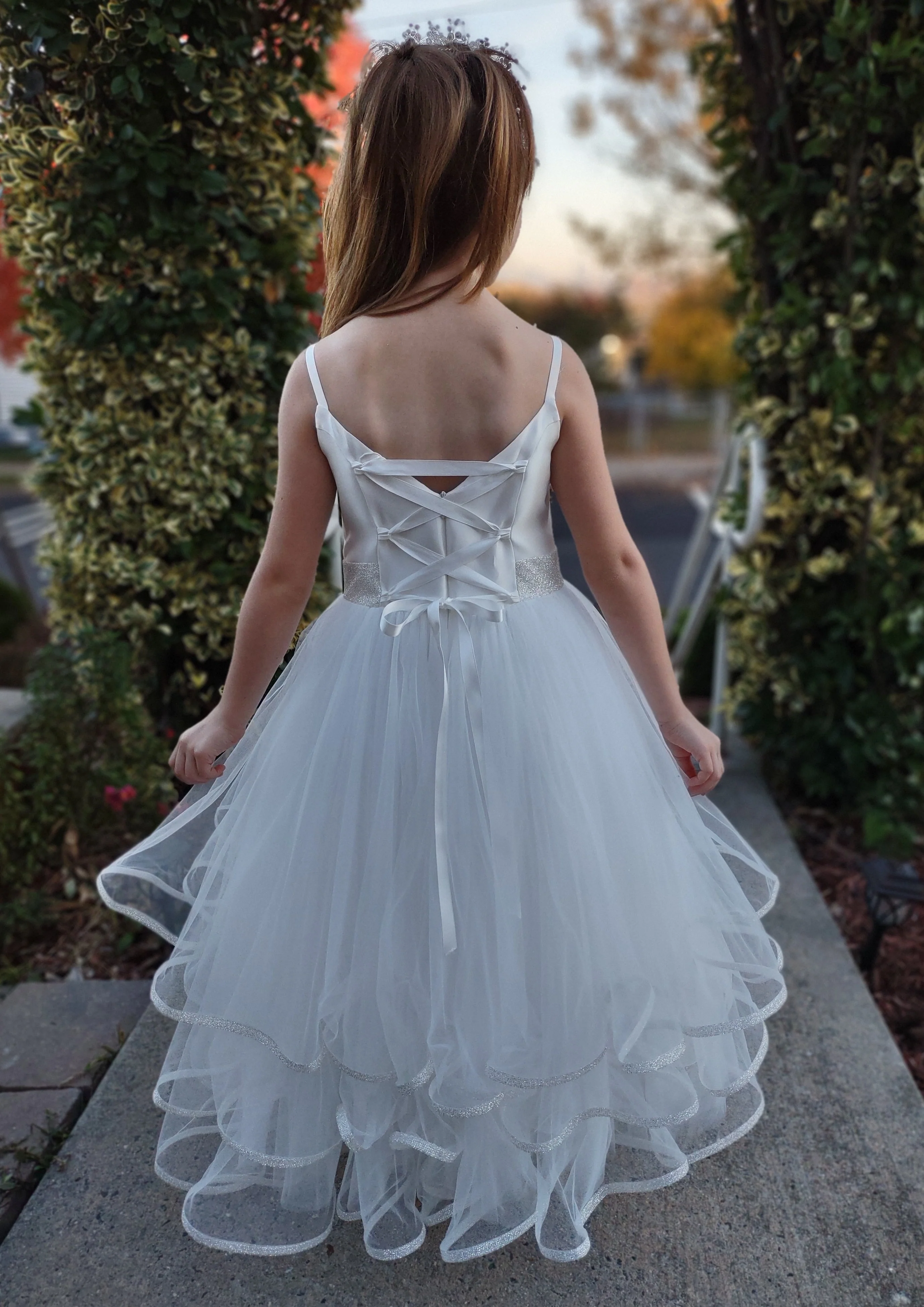 Michelina Bimbi Satin and Tulle Communion Dress with Coverlet J3009 - Image 17