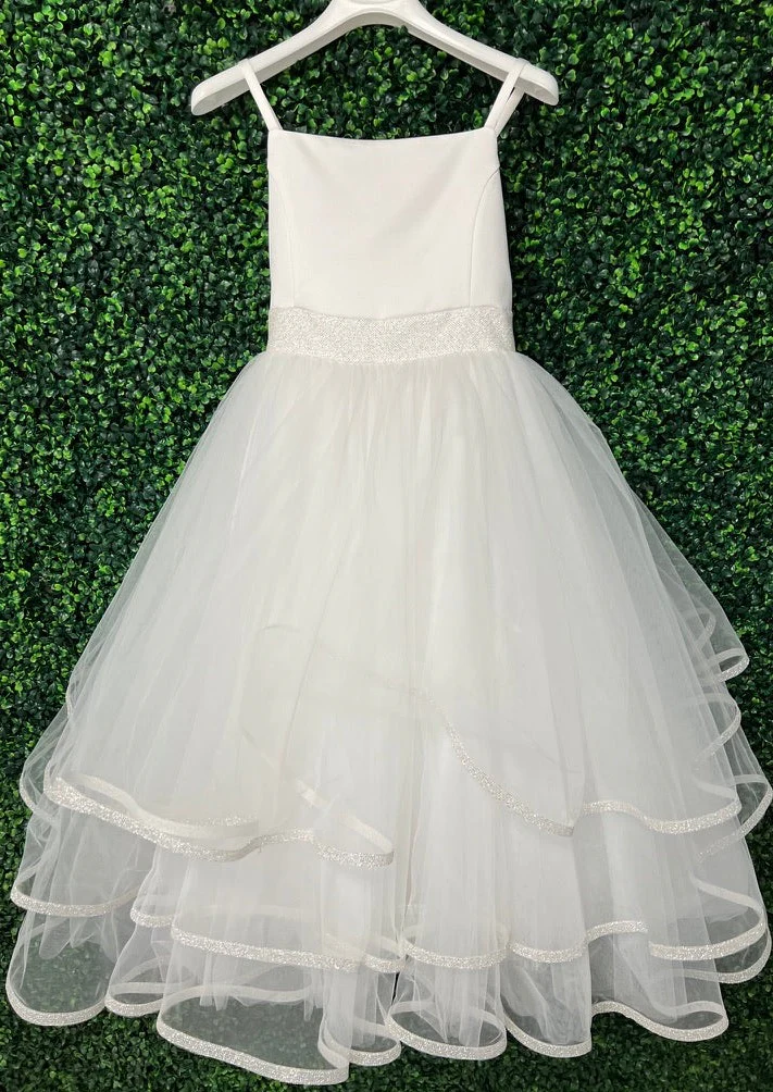 Michelina Bimbi Satin and Tulle Communion Dress with Coverlet J3009 - Image 4