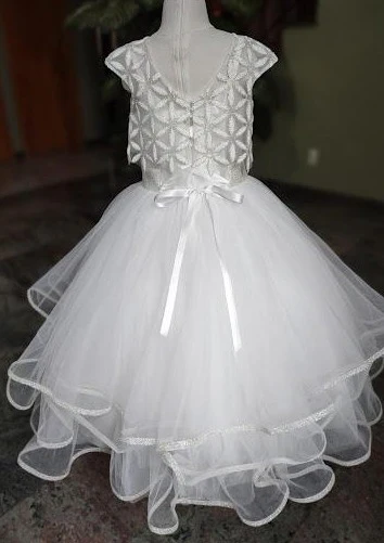 Michelina Bimbi Satin and Tulle Communion Dress with Coverlet J3009 - Image 6