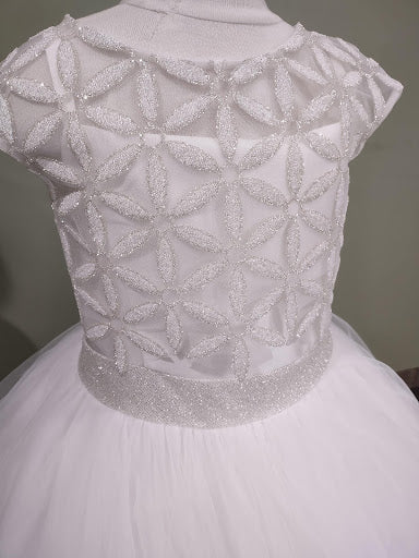 Michelina Bimbi Satin and Tulle Communion Dress with Coverlet J3009 - Image 8