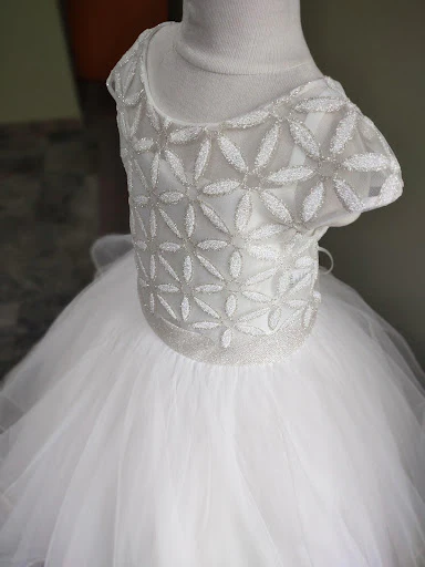 Michelina Bimbi Satin and Tulle Communion Dress with Coverlet J3009 - Image 9