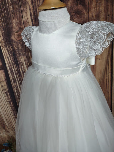 Nan & Jan Girls’ Christening Organza Francesca Gown - Image 4