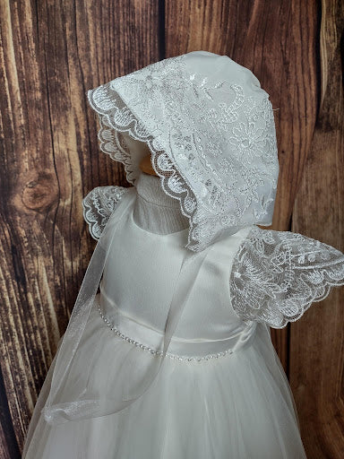 Nan & Jan Girls’ Christening Organza Francesca Gown - Image 6