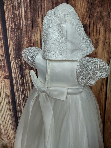 Nan & Jan Girls’ Christening Organza Francesca Gown - Image 7